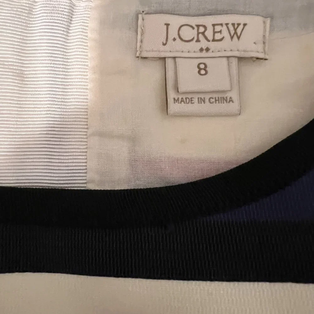 j.crew NWT size 8 multicolored striped cotton  dress